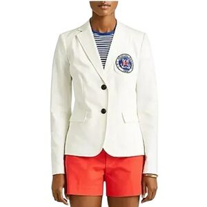 LAUREN Ralph Lauren Stretch Cotton Blazer with Regatta Chest Patch Size 0